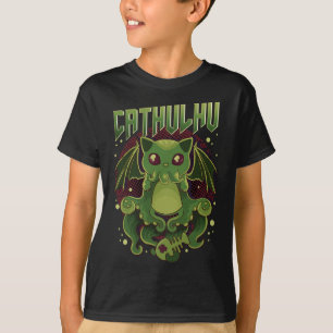 Camiseta Catulhu Kawaii Cat Cthulhu, Bonito E Engraçado