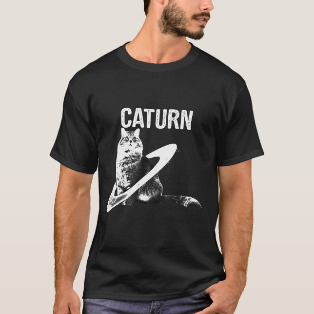 Camiseta Caturamento De Gato No Espaço (Frente)
