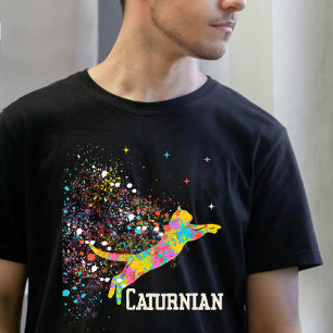 Camiseta "Caturniano" Cat Mãe Amante de os animais Pai