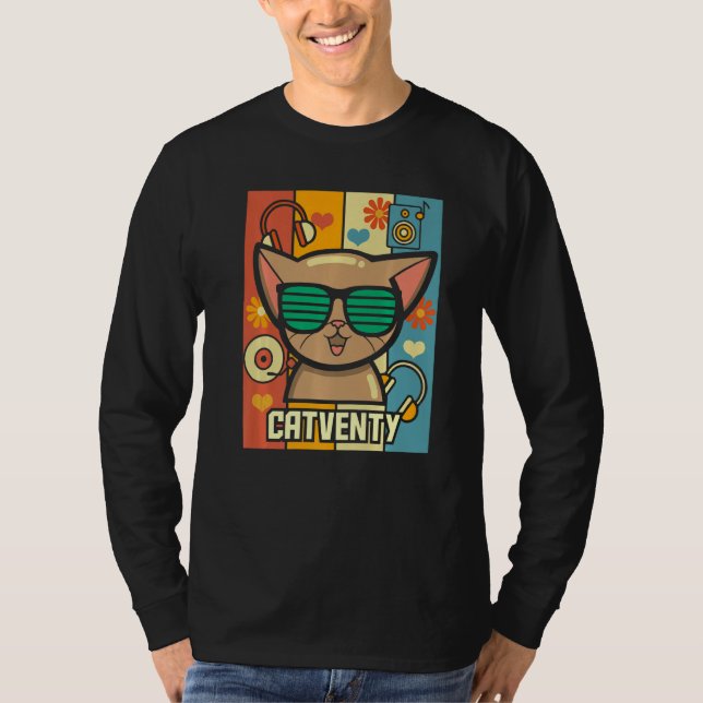 Camiseta Catventy Retro 70s Cat (Frente)