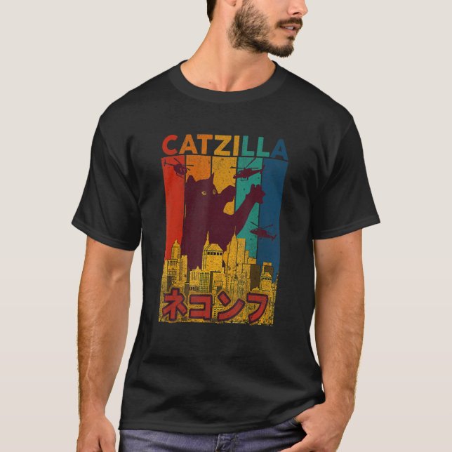 Camiseta Catzilla Ca  Gato Gato (Frente)