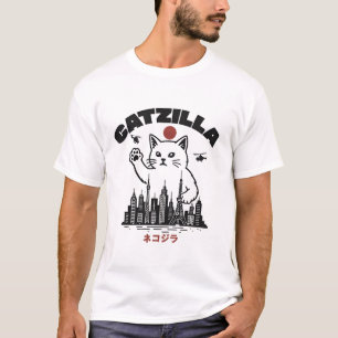 Camiseta Catzilla - Engraçado Cat Godzilla Parody