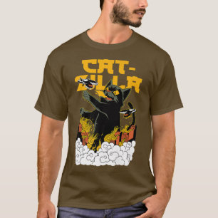 Camiseta CATZILLA Engraçado Gato dizendo Kitten Monster Tom