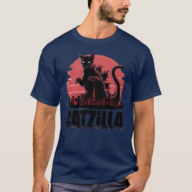 Camiseta Catzilla Fierce Feline Monster (Frente)