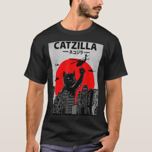 Camiseta Catzilla Funny Cat, Gato Engraçado, Gato Gato