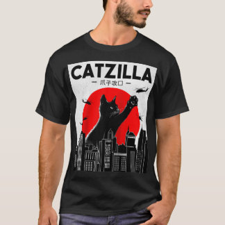 Camiseta Catzilla Funny Cat, Gato Engraçado, Gato Gato