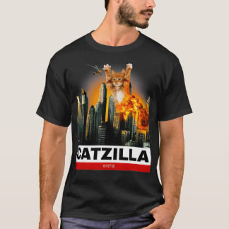 Camiseta CATZILLA Funny Gatinho para amantes de Cat