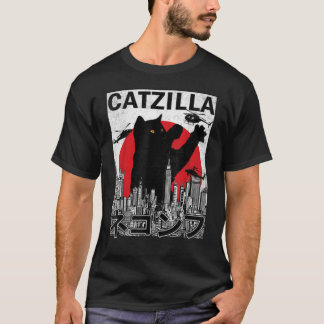 Camiseta Catzilla Japonês Vintage Sunset Classic T Shirt
