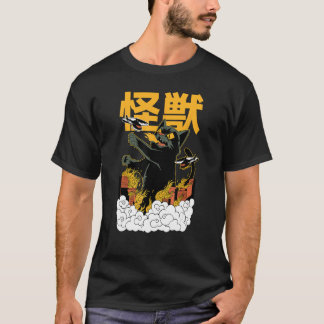 Camiseta Catzilla Kaiju Raivoso Monstro Gato