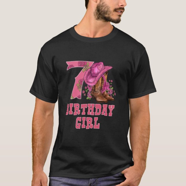 Camiseta Caubói de Rodeio Ocidental de 7 Anos de Idade (Frente)