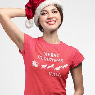 Camiseta Caubói do Oeste Feliz Natal para Vocês