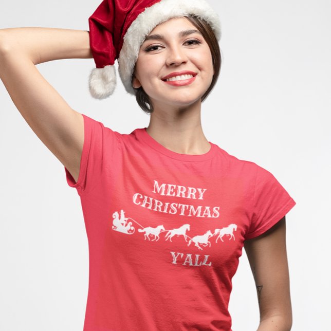 Camiseta Caubói do Oeste Feliz Natal para Vocês (Criador carregado)