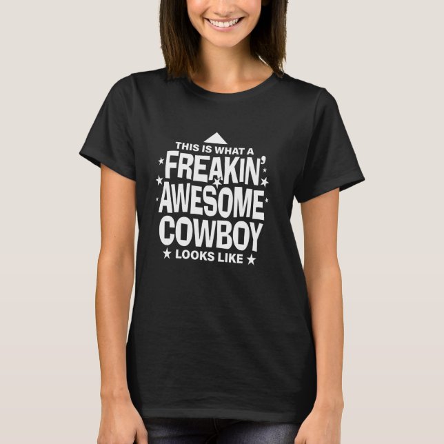 Camiseta Caubói Engraçado Incrível (Frente)