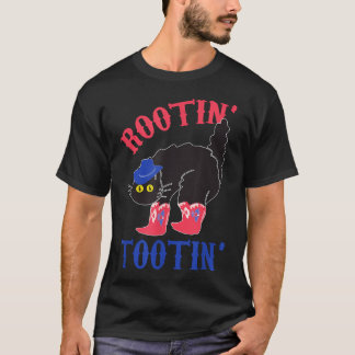 Camiseta Caubói Gato Engraçado Rootin E Tootin Divertido
