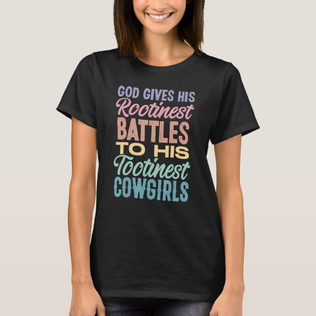 Camiseta Caubóiide Mais Arraigada Cristã Deus Jesus (Frente)