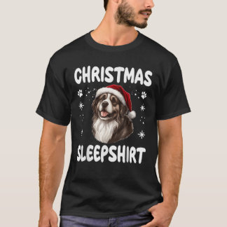 Camiseta Caucasian Ovcharka Dog Nightgown Pajama Christmas