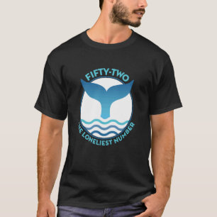 Camiseta Cauda de Baleia Azul com Onda e 52 Baleia Solitári