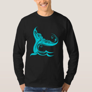 Camiseta Cauda De Baleia Em Ondas De Baleia Orca Salva Anim