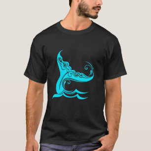 Camiseta Cauda De Baleia Em Ondas De Baleia Orca Salva Anim