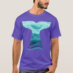 Camiseta Cauda de Baleia no Oceano Orca de Ondas