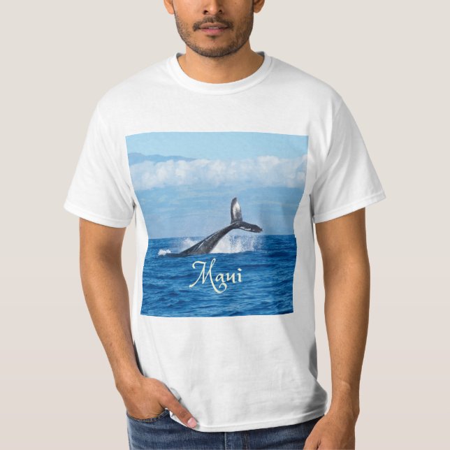 Camiseta Cauda de Baleia Oceânica Maui Havaí (Frente)