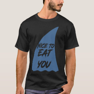 Camiseta Cauda de Tubarão Engraçada para Comer Você para Su