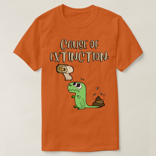 Camiseta Causa Da Extinção Dos Dinossauros (Frente do Design)