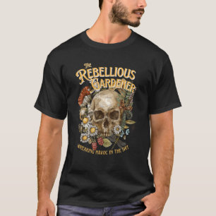 Camiseta Causando Estragos Jardineiro Rebelde Caveira Flor