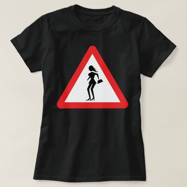 Camiseta Caution Prostitute (Attenzione Prostitute) (Frente do Design)