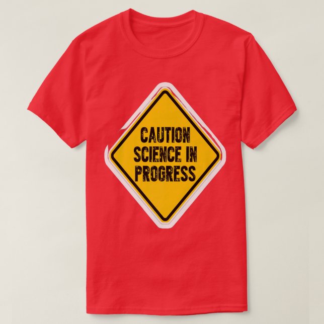 Camiseta Caution Science In Progress Premium207 (Frente do Design)