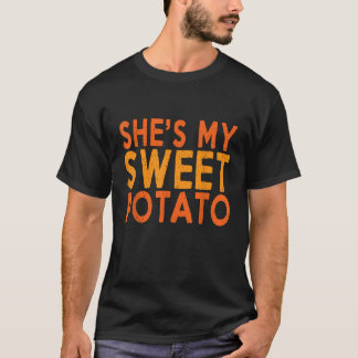Camiseta Cava Minha Batata Doce Eu Yam Correspondente Casal