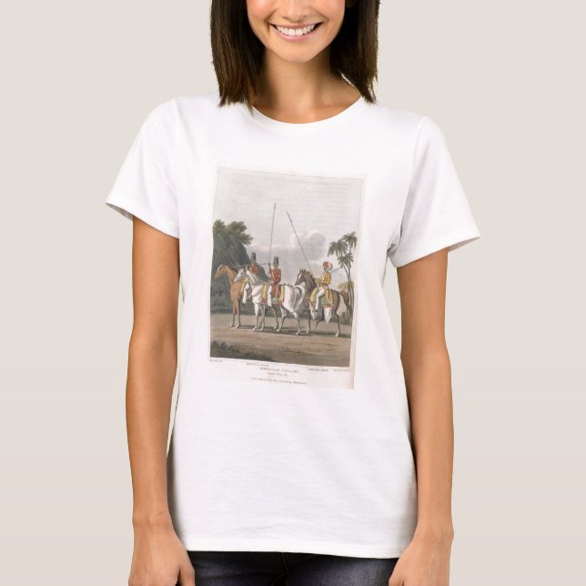 Camiseta Cavalaria Irregular, Exército Bengala 1817, placa  (Frente)
