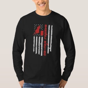 Camiseta Cavaleira de Barril EUA Rodeio Bandeira Americana