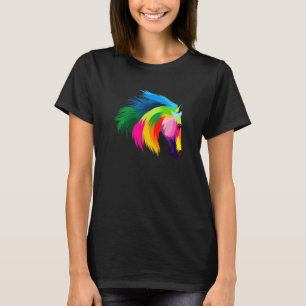 Camiseta Cavaleiro Animal Cavalo Colorido Fofo Cavalgando
