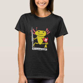 Camiseta Cavaleiro Axolote Engraçado