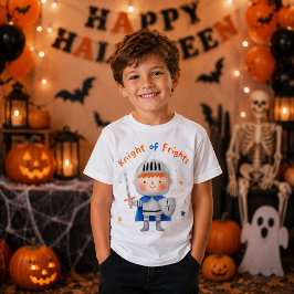 Camiseta Cavaleiro Bonito de Medos Fantasia de Halloween pa
