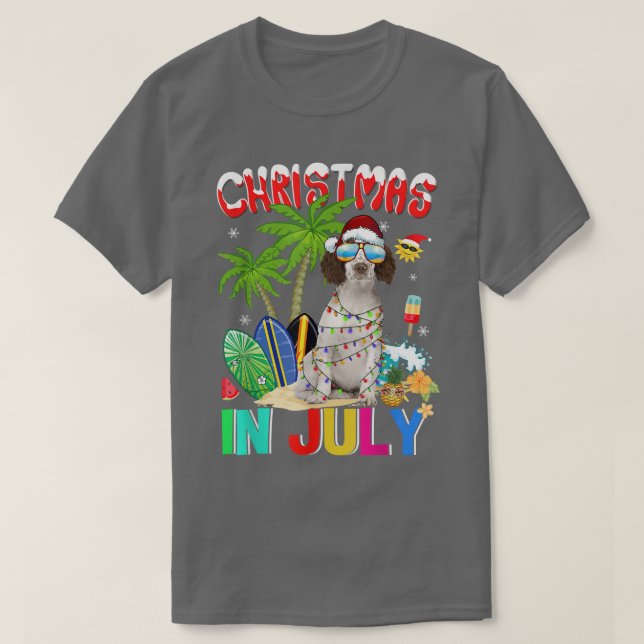 Camiseta Cavaleiro Cavalier King em Santa Hat (Frente do Design)