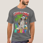 Camiseta Cavaleiro Cavalier King em Santa Hat<br><div class="desc">Bonita Cavalier King no Natal de Santa Hat.</div>