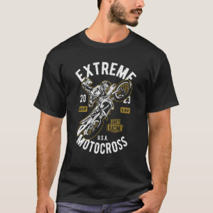 Camiseta Cavaleiro-da-moto-cruz de diafragma extremo 2023