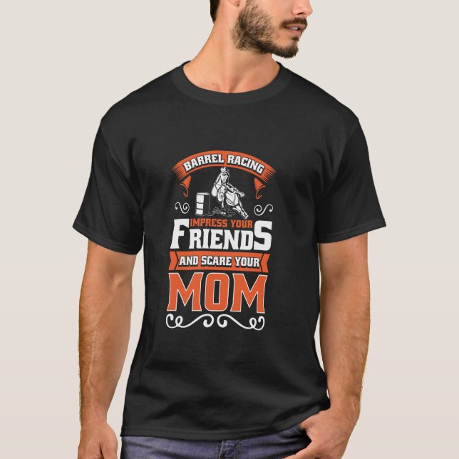 Camiseta Cavaleiro De Barril Engraçado Cavaleiro De Cavalos (Frente)