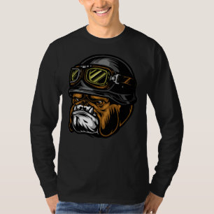 Camiseta Cavaleiro de bicicleta de capacete Pitbull agressi