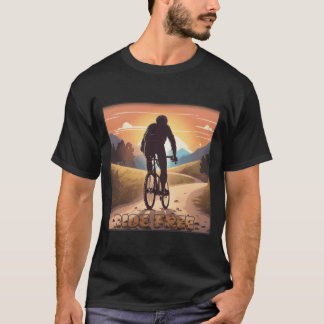 Camiseta Cavaleiro de bicicleta "sem rumo" no Design Sunset