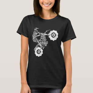 Camiseta Cavaleiro de bicicleta. Sujeira Motocross. Motocic