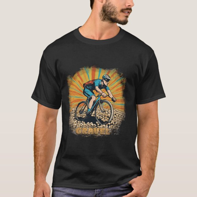 Camiseta Cavaleiro de Bike Gravel com Raios Solares (Frente)