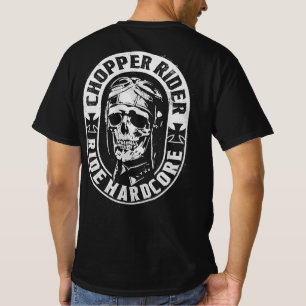 Camiseta Cavaleiro-de-cabeça-de-helicóptero, motocicleta, T