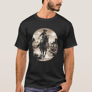 Camiseta Cavaleiro de Cavalo Cowboy Rodeio Ocidental Desert