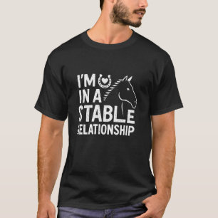 Camiseta Cavaleiro de Cavalo Engraçado Relacionamento Estáv