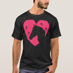 Camiseta Cavaleiro de Equitação Corações Animal Cavalgada