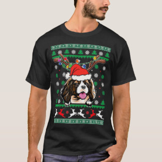 Camiseta Cavaleiro de Natal Feio Rei Charles Spaniel Reind