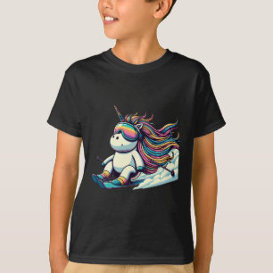 Camiseta Cavaleiro de Pó de Arco-íris Unicórnio Alpino Fofo